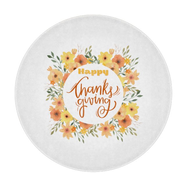 Happy Thanksgiving Cutting Board (Front)