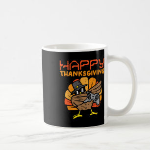 Happy Thanksgiving Dabbing Gamer Turkey Kids Boys  Coffee Mug