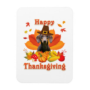 Happy Thanksgiving Dachshund Dog Owner Pet Lover Magnet