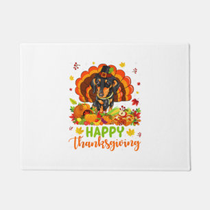 Happy Thanksgiving Dachshund Dog Turkey Dog Lover  Doormat