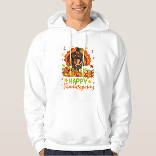 Happy Thanksgiving Dachshund Dog Turkey Dog Lover Hoodie