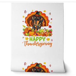 Happy Thanksgiving Dachshund Dog Turkey Dog Lover Wallpaper