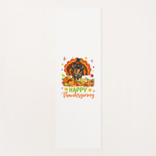 Happy Thanksgiving Dachshund Dog Turkey Dog Lover  Yoga Mat