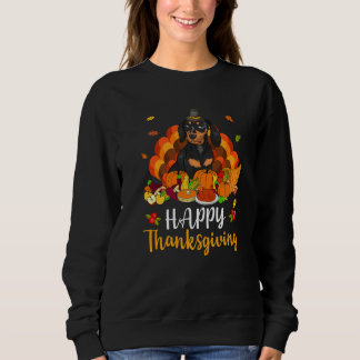 Happy Thanksgiving Dachshund Dog Turkey Pet Sweatshirt