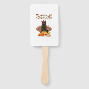 Happy Thanksgiving Day Burmese Cat Gift Funny Turk Hand Fan
