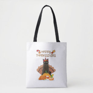 Happy Thanksgiving Day Burmese Cat Gift Funny Turk Tote Bag