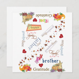 Happy Thanksgiving Day Card Invitation