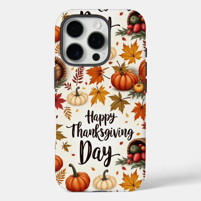 Happy Thanksgiving Day Case-Mate iPhone 16 Pro Pho Case (Back)