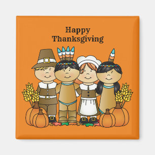 Happy Thanksgiving Day Children Magnet