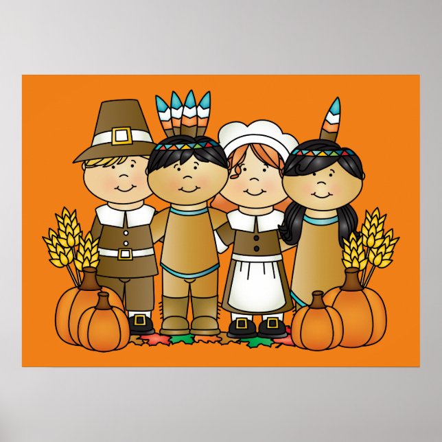 Happy Thanksgiving Day Children Poster (Front)