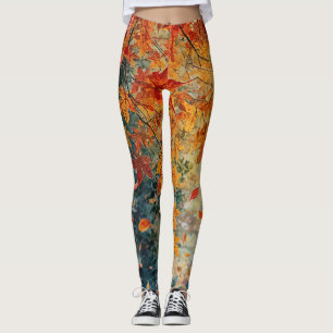 Happy Thanksgiving Day,Fall Autumn Season, Modern  Leggings