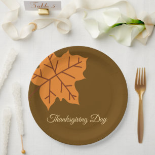 Happy Thanksgiving Day,Fall Autumn Season, Modern Paper Plate