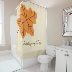 Happy Thanksgiving Day,Fall Autumn Season, Modern Shower Curtain