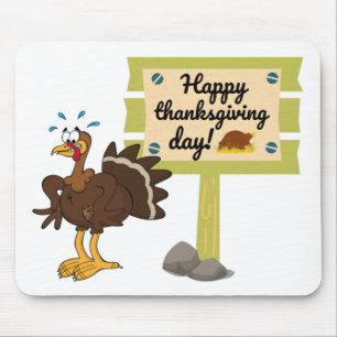 Happy Thanksgiving Day Funny Mouse Pad