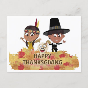Happy Thanksgiving day Holiday Postcard