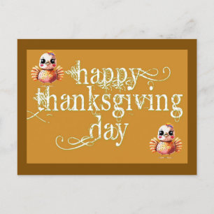 Happy Thanksgiving Day Holiday Postcard