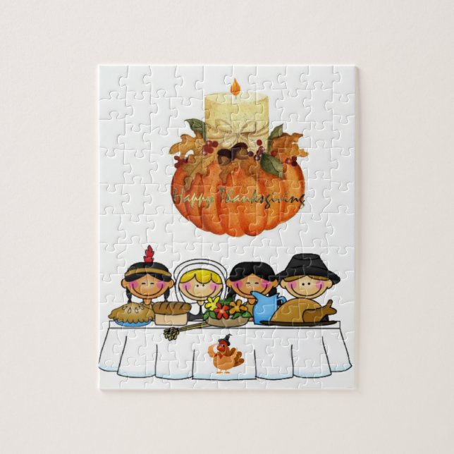 Happy Thanksgiving Day Jigsaw Puzzle (Vertical)