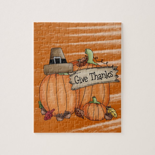 Happy Thanksgiving Day Jigsaw Puzzle (Vertical)