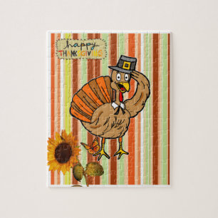 Happy Thanksgiving Day Jigsaw Puzzle Turkey