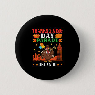 Happy Thanksgiving Day Parade Turkey Celebration I 6 Cm Round Badge