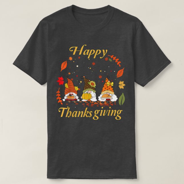 Happy Thanksgiving Day Thanksgiving Holiday Thanks T-Shirt (Design Front)
