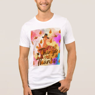 HAPPY THANKSGIVING DAY Tri-Blend SHIRT
