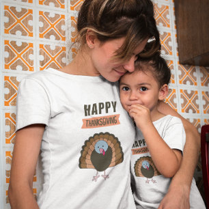Happy Thanksgiving Day Turkey Family Matching T-Shirt