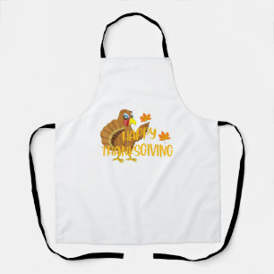 Happy Thanksgiving Day Turkey Thankful Men Women B Apron