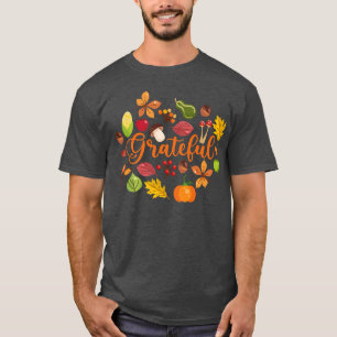 Happy Thanksgiving Decoration Grateful Turkey Love T-Shirt
