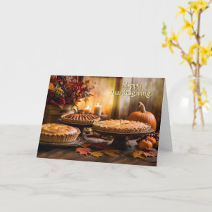 Happy Thanksgiving Desserts and Pies  Card