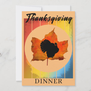 Happy Thanksgiving Dinner Party Invitation