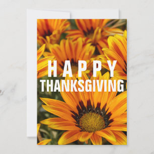 HAPPY THANKSGIVING DINNER YELLOW SUNFLOWER INVITATION