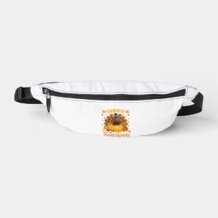 Happy Thanksgiving Doberman Dog Turkey Pumpkin  Bum Bags