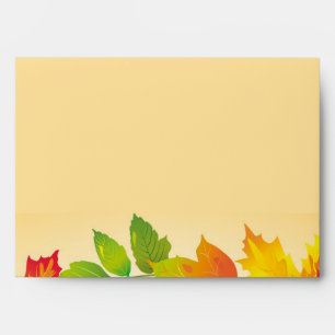 Happy Thanksgiving Fall Autumn Leaves Envelope