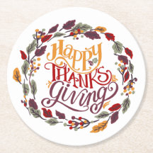 Happy Thanksgiving Fall Autumn Leaves