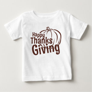 Happy Thanksgiving – Fall Harvest Design Baby T-Shirt