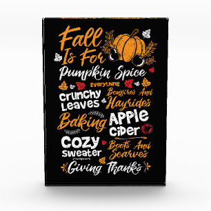Happy Thanksgiving Fall Is For Pumpkin Spice Photo Block