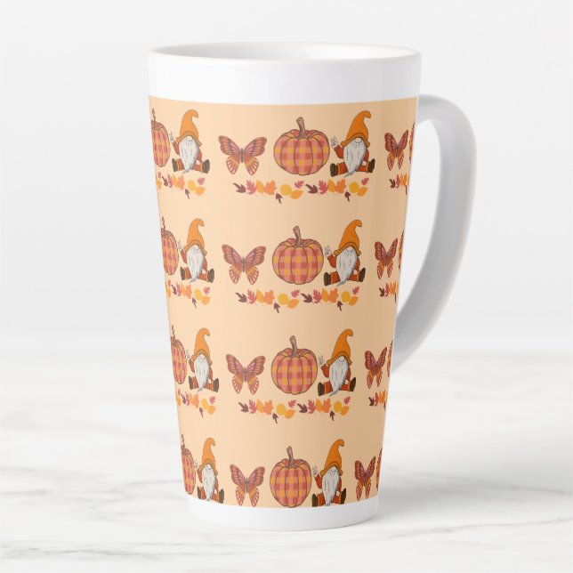 happy thanksgiving  fall latte mug (Right Angle)