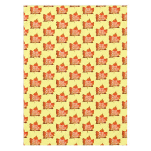HAPPY THANKSGIVING FALL LEAVES AUTUMN LEAF TABLECLOTH