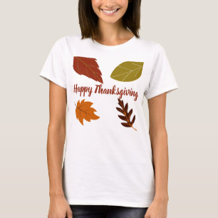 Happy Thanksgiving Fall Leaves T-Shirt