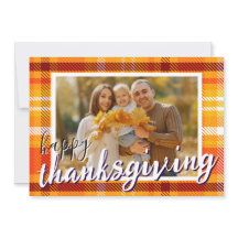Happy Thanksgiving Family Photo Autumn Celebration