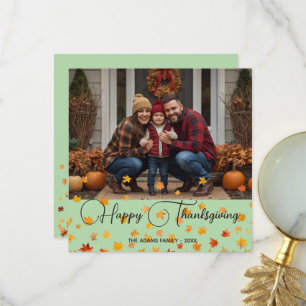 Happy Thanksgiving family thanksgiving photo card