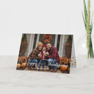 Happy Thanksgiving  family thanksgiving photo card