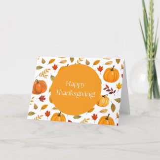 Happy Thanksgiving Folded Greeting Card