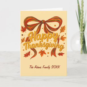 Happy Thanksgiving Folded Holidaycard , Thank You Card