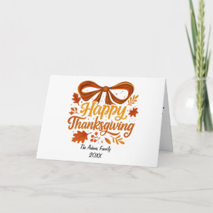 Happy Thanksgiving Folded Holidaycard ,  Thank You Card