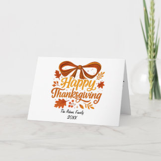 Happy Thanksgiving Folded Holidaycard ,  Thank You Card