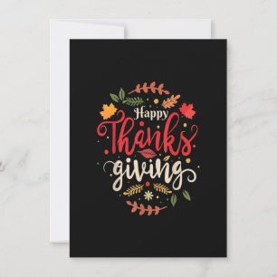 Happy Thanksgiving for Boys Girls Kids Thanksgivin Invitation