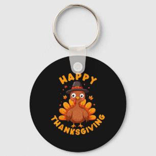 Happy Thanksgiving For Turkey Day Family Dinner Me Key Ring