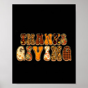 Happy Thanksgiving For Turkey Day Family Dinner Th Poster